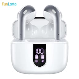 Wireless Earphones with Bluetooth 5.3, Quad-Mic Call Noise Reduction ENC, 50H Playtimes Wireless Earbuds Bluetooth Headphones