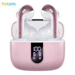 Wireless Earphones with Bluetooth 5.3, Quad-Mic Call Noise Reduction ENC, 50H Playtimes Wireless Earbuds Bluetooth Headphones
