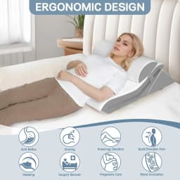3Pcs/set Wedge Pillow for Sleeping Adjustable Folding Triangle Pillow for Snoring and After Surgery Back Pain Relief Acid Reflux