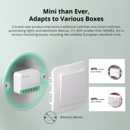 1-20PCS SONOFF MINIR4M Matter Wifi Smart Switch Mini Home Automation Module Local Connection for Alexa Google Home SmartThings