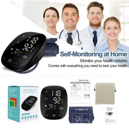 Kingclinic New Household Arm Type Digital Electronic Portable LED Smart Blood Pressure Meter BP Monitor