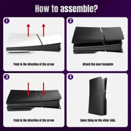 Replacement Plate For PlayStation 5 Slim Digital /Optical Drive Version Protective Hard Case For PS5 SLIM Faceplate Shell Black