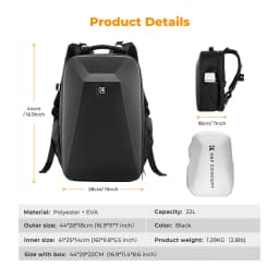 K&F CONCEPT 22L Camera Bag Large Capacity Travel Photography Backpack Waterproof Men's Backpack Bag DSLR/SLR Camera Rain Cover