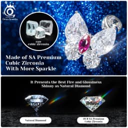 ORSA JEWELS Exquisite 925 Sterling Silver Zircon Earrings for Women Shiny 8A Premium Cubic Zirconia Earrings Party Jewelry LZE03