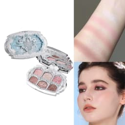 Flower Knows Swan Ballet 6 Color Eyeshadow Palette Matte Shimmer Pearl Glitter Waterproof Highly Pigmented Long Lasting Makeup