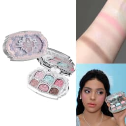 Flower Knows Swan Ballet 6 Color Eyeshadow Palette Matte Shimmer Pearl Glitter Waterproof Highly Pigmented Long Lasting Makeup