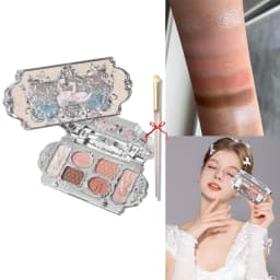 Flower Knows Swan Ballet 6 Color Eyeshadow Palette Matte Shimmer Pearl Glitter Waterproof Highly Pigmented Long Lasting Makeup