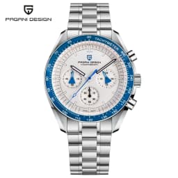 PAGANI DESIGN 2026 New Moon Men's Watches Luxury Quartz Watch For Men Chronograph AR Sapphire Mirror Ceramic Bezel Luminous Gift