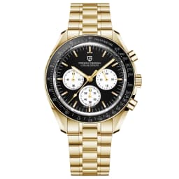 PAGANI DESIGN 2026 New Moon Men's Watches Luxury Quartz Watch For Men Chronograph AR Sapphire Mirror Ceramic Bezel Luminous Gift