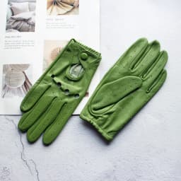Summer Driving Leather Gloves Women's Thin Sheepskin Unlined Fashionable Hollowed Out All Finger Motorcycle Riding Gloves