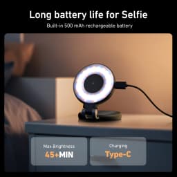 TELESIN Smartphone Magnetic Fill Light Mini Selfie Light 3 Modes Adjustable Brightness for Iphone XIAOMI HUAWEI SAMSUNG Phone