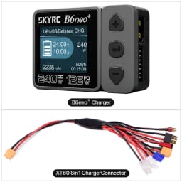 ​SKYRC B6neo+ Smart Charger High Power DC240W PD126W Multilanguage Balance Charger 600mA XT60/Type-C /PSA100 Power Adapter