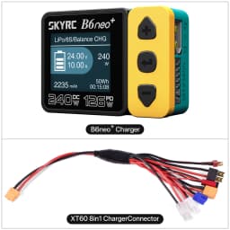​SKYRC B6neo+ Smart Charger High Power DC240W PD126W Multilanguage Balance Charger 600mA XT60/Type-C /PSA100 Power Adapter
