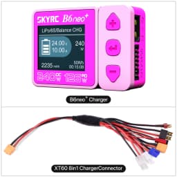 ​SKYRC B6neo+ Smart Charger High Power DC240W PD126W Multilanguage Balance Charger 600mA XT60/Type-C /PSA100 Power Adapter
