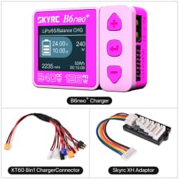 ​SKYRC B6neo+ Smart Charger High Power DC240W PD126W Multilanguage Balance Charger 600mA XT60/Type-C /PSA100 Power Adapter