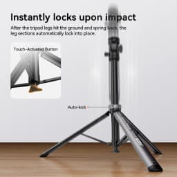 COMAN MT68 One Click Pop up Quick Release Light Stand For Photography Light DSLR Camera Tripod 7 Sections Extend 2.12M Aluminum