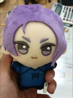 New Anime Blue Lock Vol.9 Rin Itou Bachira Meguru Cosplay Plush Doll Fluffy Maumet Pendant Puppet Keychain Keyring Gifts Toys
