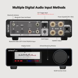 AIYIMA A80 Upgraded TPA3255 DAC Bluetooth PFFB Stereo Power Amplifier 300Wx2 Class D HiRes Digital Amp RCA TRS OPT COA USB Input