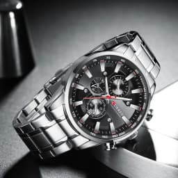 Men six-pin multifunctional quartz watch Waterproof round calendar wristwatch Sport Waterproof Wrist Chronograph Date Watches
