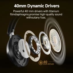 QCY H3 Pro ANC Wireless Bluetooth Headphone Hi-Res Spatial Audio Earphone with LDAC 50dB Active Noise Canceling Over Ear Headset