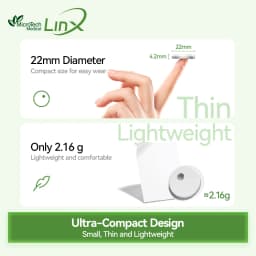 MicroTech LinX CGM Continuous Glucose Monitoring System 15 Days 24h Real-Time No Finger Pricking for Diabetes Management