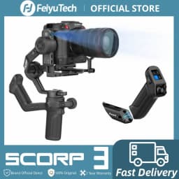 FeiyuTech SCORP 3 Camera Gimbal Stabilizer for DSLR & Mirrorless Payload AI Tracking Detachable Control Handle Touch Screen