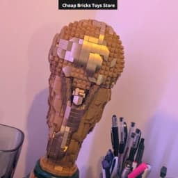 New Champion Trophy Bricks Building Blocks 2842pcs Golden Winner Cup Football Award Building Model Christmas Gift for Adult Toy