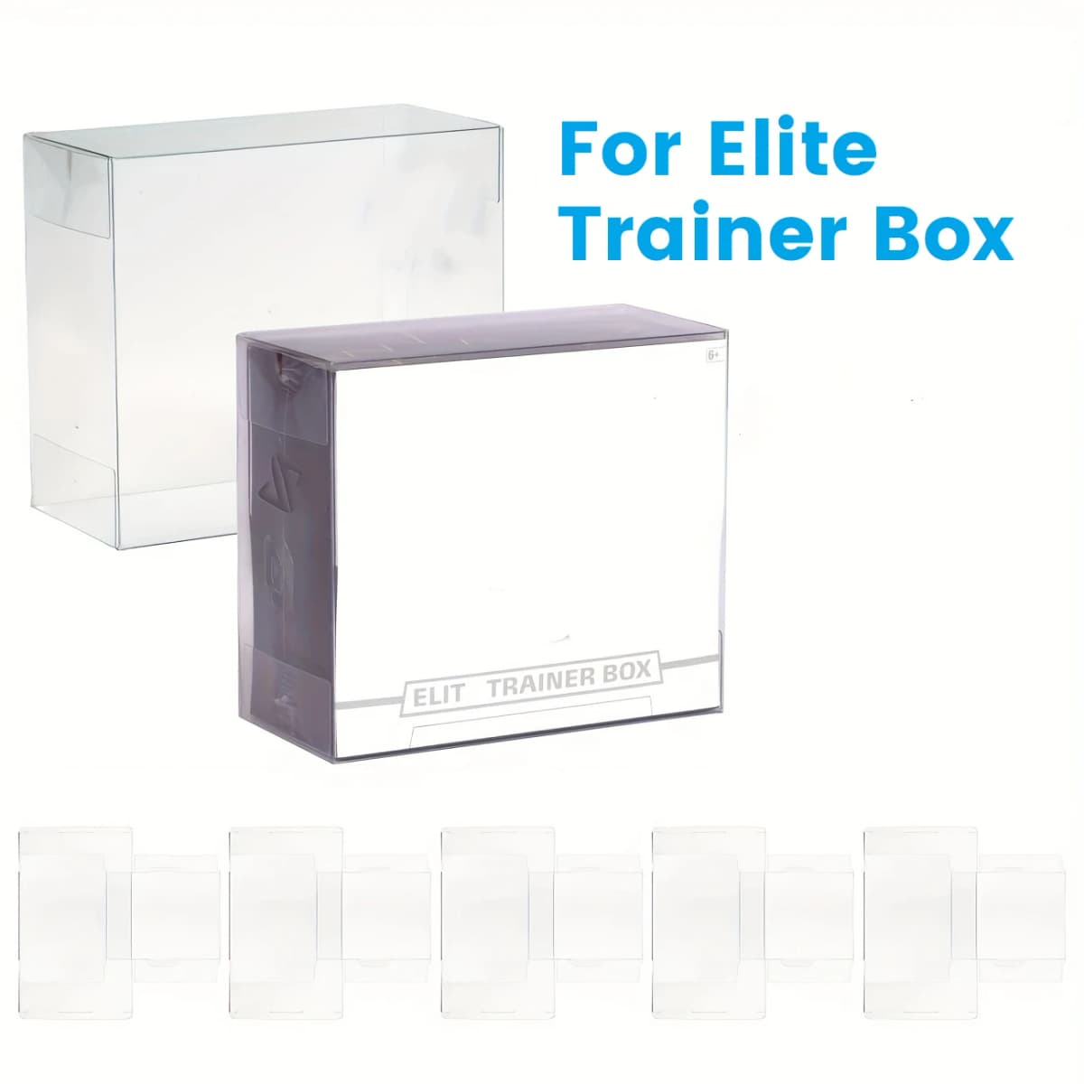 5/10 pcs ETB Plastic Protective Cases for Elite Trainer Box – 360° Clear View, Anti-Scratch, Dustproof Durable PET Card Storage