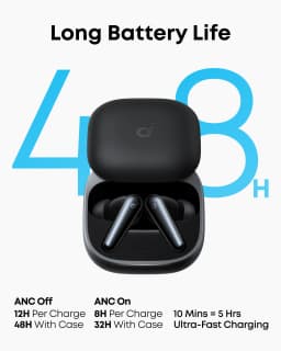 Soundcore by Anker Liberty 5 Noise-Cancelling Wireless Earbuds ANC 3.0 Earphone Bluetooth 48H Wireless Bluetooth Headphones