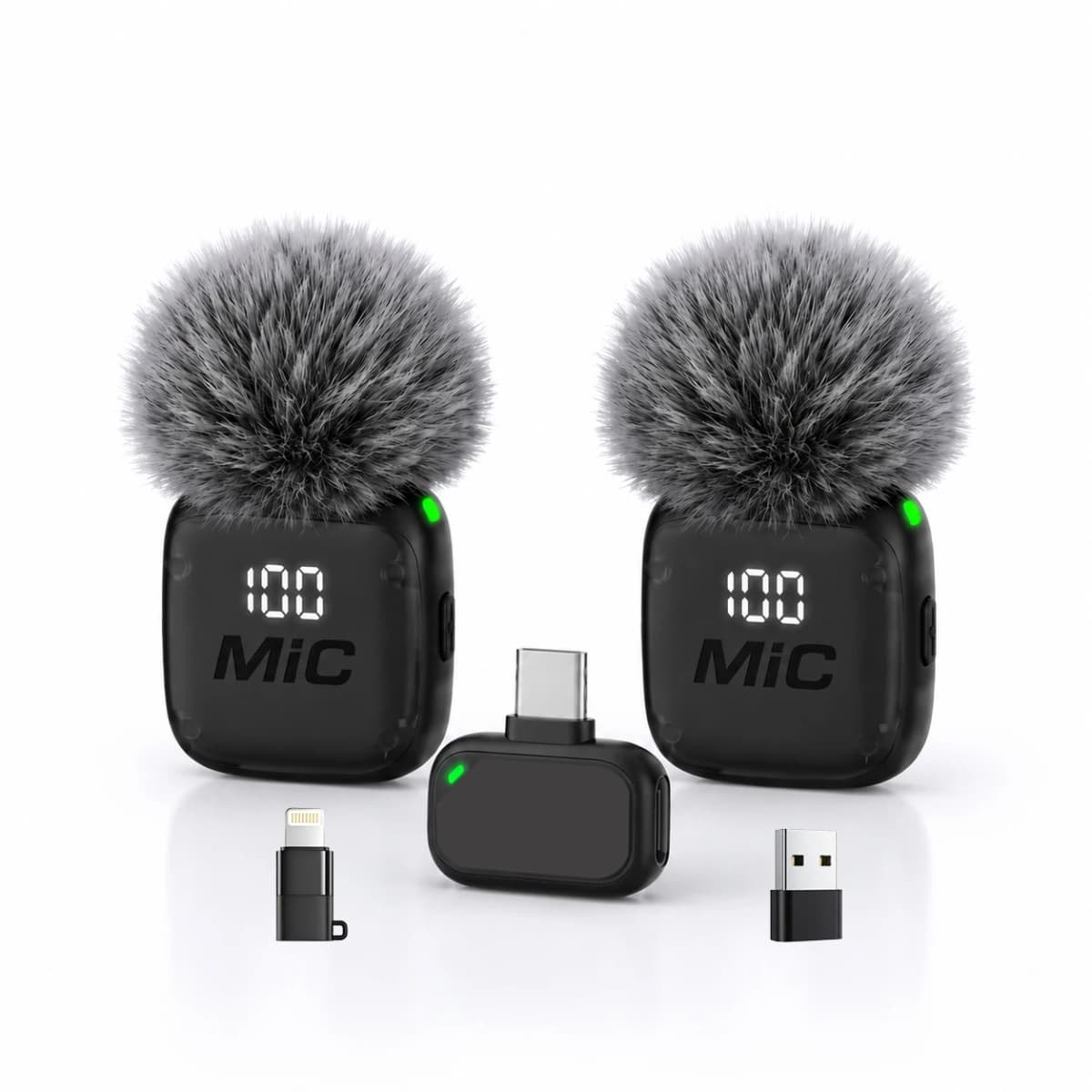 Mini Wireless Clip-On Microphone, Smart Noise Reduction, Long Battery Life, Perfect for Live Streaming, Podcasts, and Vlogs.