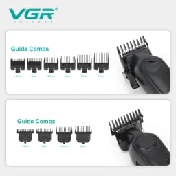 VGR Hair Trimmer Professional Clipper Cordless Barber Combo Electric Shaver Haircut Machine Cordless Trimmer for Men V-196 S3