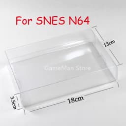 10pcs/lot For Nintendo Clear Transparent Game Boxes for SNES N64 Game Box Protector Case CIB Games Plastic PET Protector