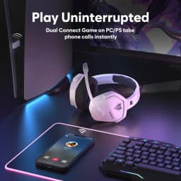 NUBWO G06 Dual Wireless Headsets Gamer 2.4GHz Bluetooth 5.3 Gaming Headphones with Microphone for PS5, PS4, PC, Mobile, Switch