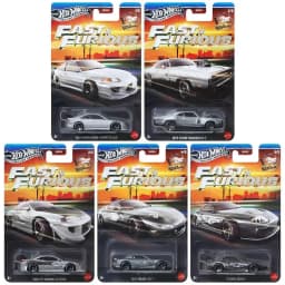 Stock Hot Wheels Diecast Car Model 26 New Alloy Fast Furious Silver Series Honda Civic Dodge Charger Mitsubishi Eclipse Gift