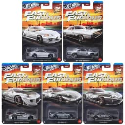 Stock Hot Wheels Diecast Car Model 26 New Alloy Fast Furious Silver Series Honda Civic Dodge Charger Mitsubishi Eclipse Gift