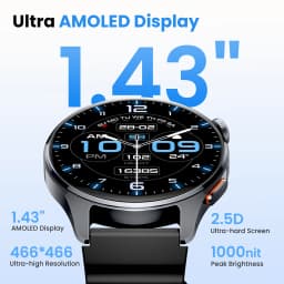 HAYLOU Watch 4S GPS Smartwatch 1.43” HD AMOLED Display 5 Satellite GPS Positioning 120+ Workout Modes Sport Fitness Smart Watch