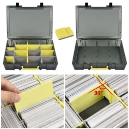 Clear Trading Card Storage Box 2300+ Cards Organizer 12 Dividers Carry Handle for TCG Yugioh CAH Baseball Football Card Box Only