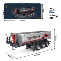 2026 New Huina 1501 1509 Scania 770S Full Scale RC Large Truck Trailer Flat Dump Bucket Model Electric Truck Toy High End Gift