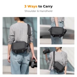 K&F CONCEPT 4L Camera Sling Bag Lightweight Travel Photography Shoulder Bag For Canon Sony DSLR SLR Camera Case Tripod Holder