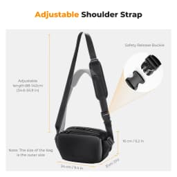 K&F CONCEPT 4L Camera Sling Bag Lightweight Travel Photography Shoulder Bag For Canon Sony DSLR SLR Camera Case Tripod Holder