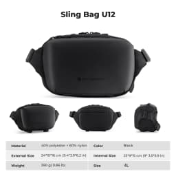 K&F CONCEPT 4L Camera Sling Bag Lightweight Travel Photography Shoulder Bag For Canon Sony DSLR SLR Camera Case Tripod Holder
