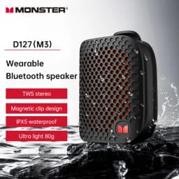 Monster M3 Portable High Fidelity Speaker Wireless Stereo Bass Music Subwoofer Portable Lavalier Speaker With Built-in Mic Speak