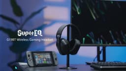 EKSA G19BT 2.4GHz Wireless Gaming Headphones Bluetooth 5.4 3.5mm Headset 30ms Latency 40mm 35H Playtime for PC PS5 Xbox Foldable