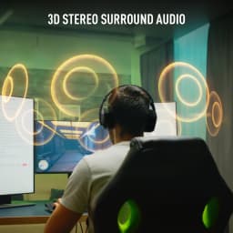 EKSA G19BT 2.4GHz Wireless Gaming Headphones Bluetooth 5.4 3.5mm Headset 30ms Latency 40mm 35H Playtime for PC PS5 Xbox Foldable