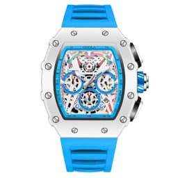Luxury Watch Men's ONOLA Fashion Casual Multifunctional Silicone Tape Waterproof Quartz Watch White