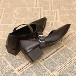 Designer Vintage Pointed Toe Women Mary Jane Shoes Fashion Shallow Buckle Shoes Spring Ladies Elegant Dress Thick Heel Shoes