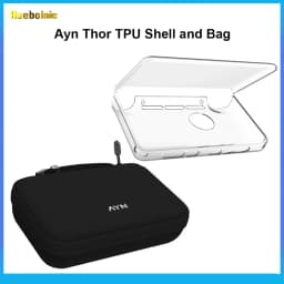 Reebolnic Ayn Thor TPU Shell and Black Bag for Dual Screen Flip Game Console AYN THOR Official Accessories Storage Bag Portable