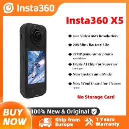 Insta360 X5 Action Camera New Version 8K 30Fps Switchable Lenses Triple Ai Chips Low-Light Performance 185 Min Battery Life Insta 360 X5