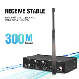 Debra ER-102 Professional Wireless In-Ear Monitor System, UHF band with Bluetooth 5.0 support, for stage performances, drummers