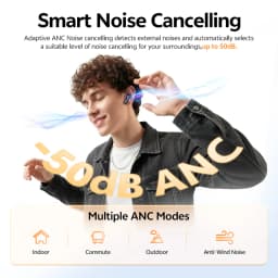 QCY T13 Pro HT23 Adaptive ANC Wireless Earbuds 13mm Drivers Powerful Bass 50dB Hybrid ANC Bluetooth 6.0 Earphones 6 Mics ENC 47H